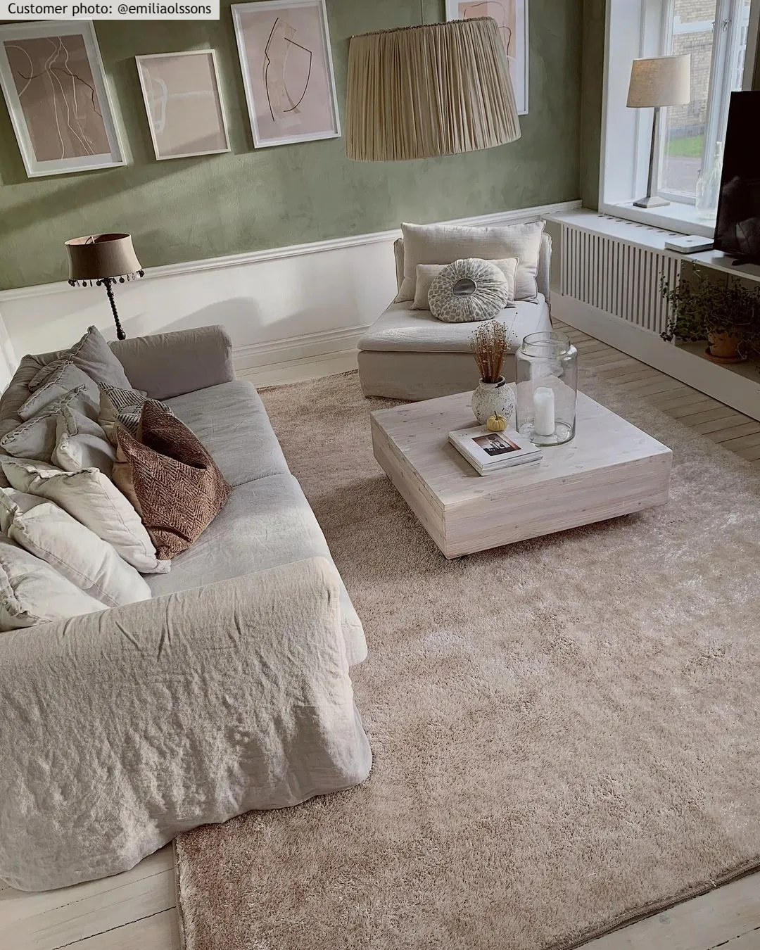 Hoogpolig vloerkleed - Cosy (beige)