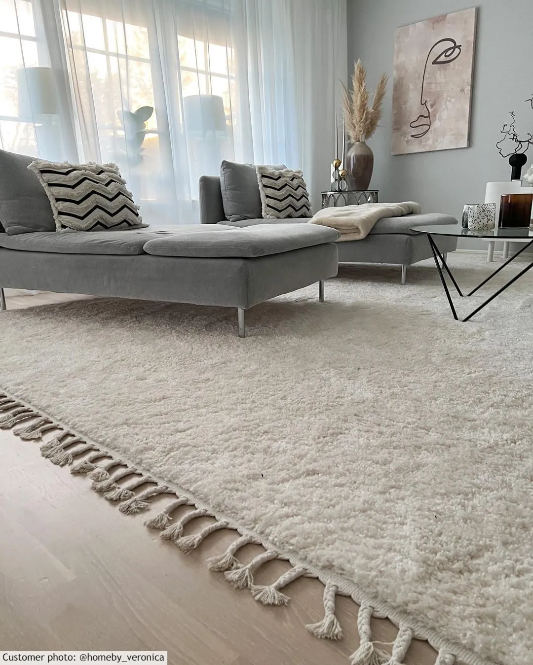 Hoogpolig vloerkleed - Cudillero (beige)