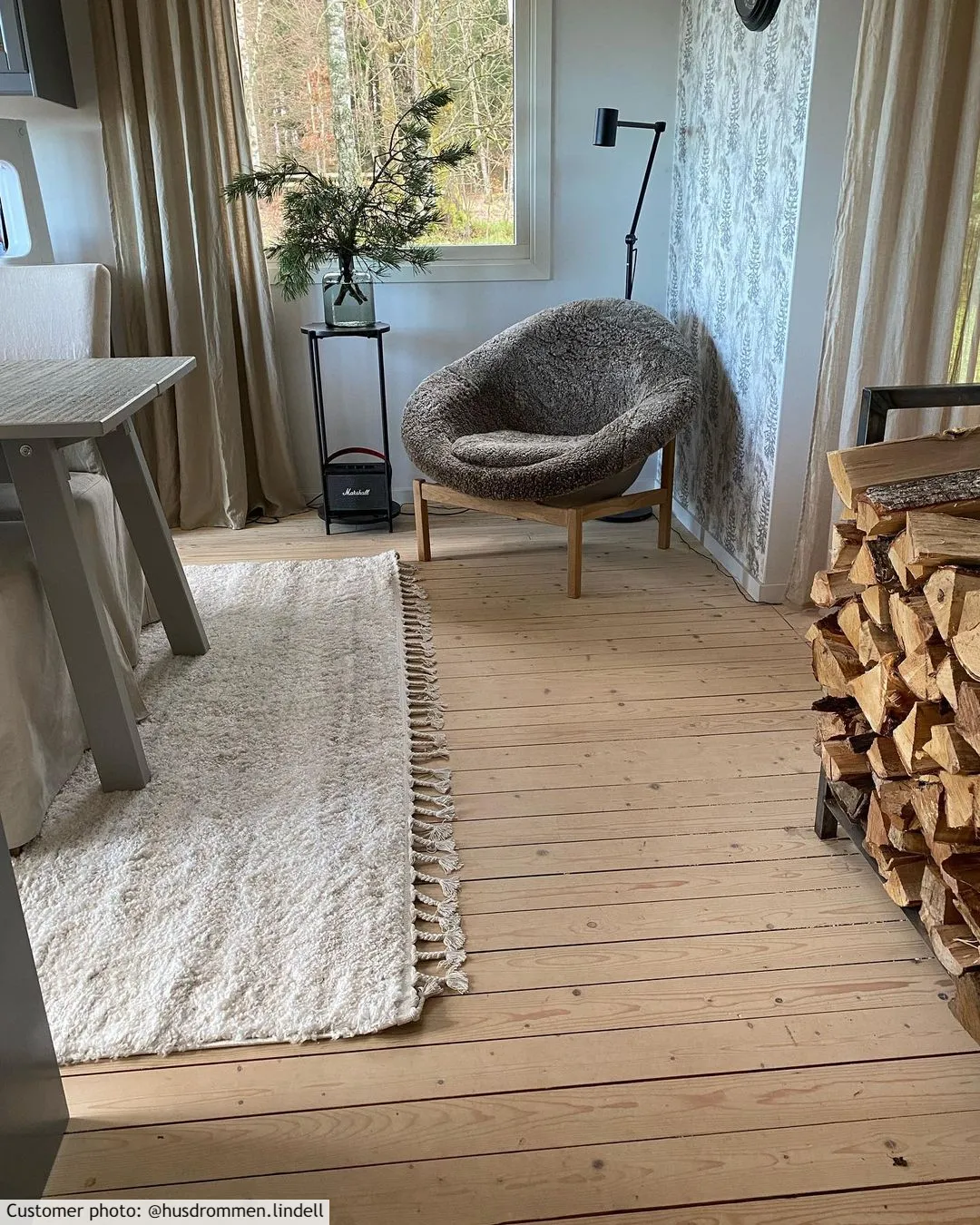 Hoogpolig vloerkleed - Orellana (beige)