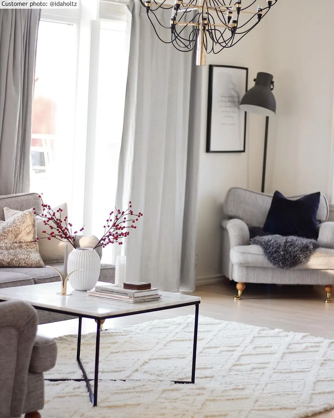 Hoogpolig vloerkleed - Rostock (offwhite)