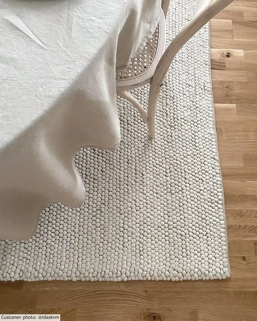 Wollen-vloerkleed - Avafors Wool Bubble (beige)