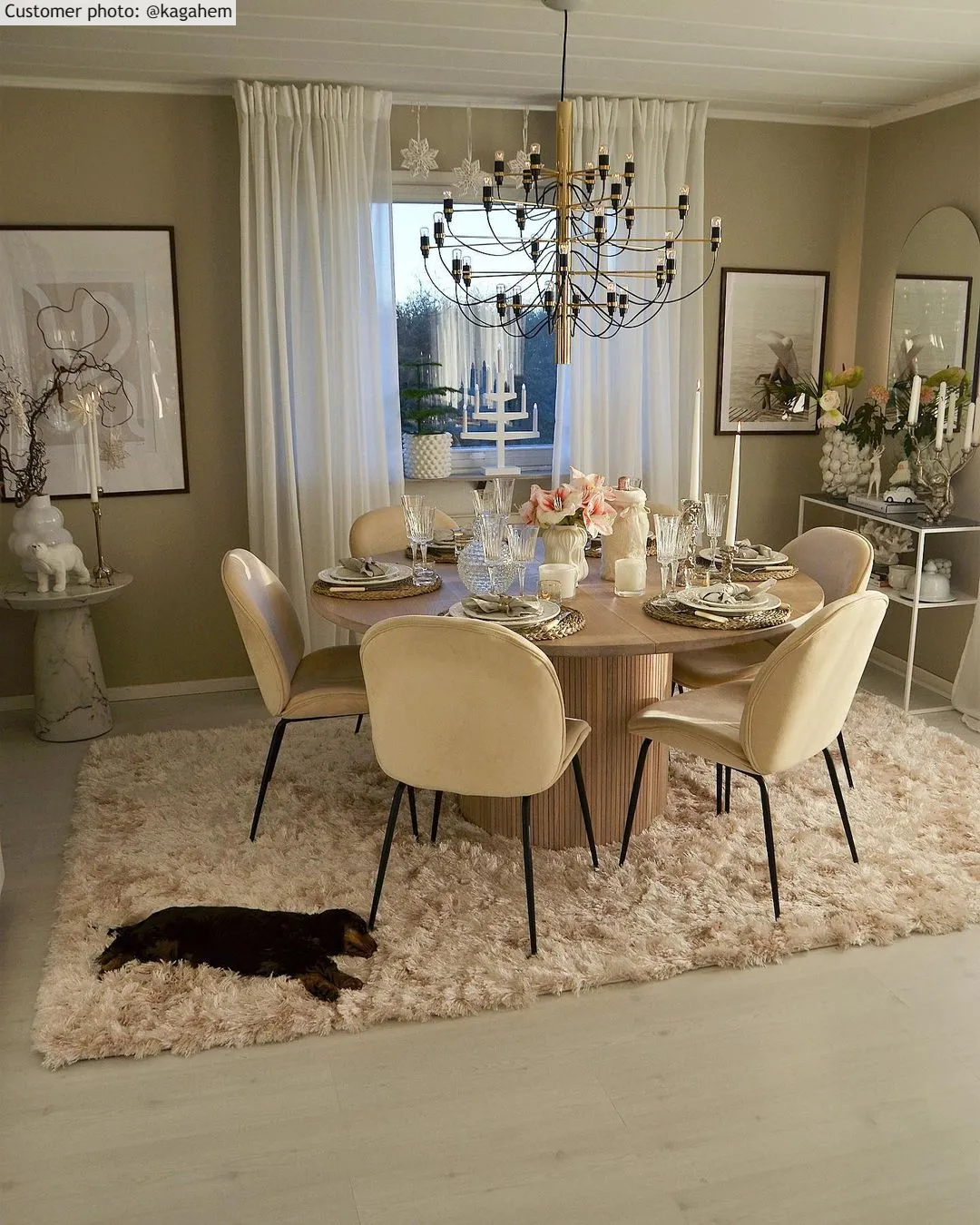 Hoogpolig vloerkleed - Janjira (offwhite)