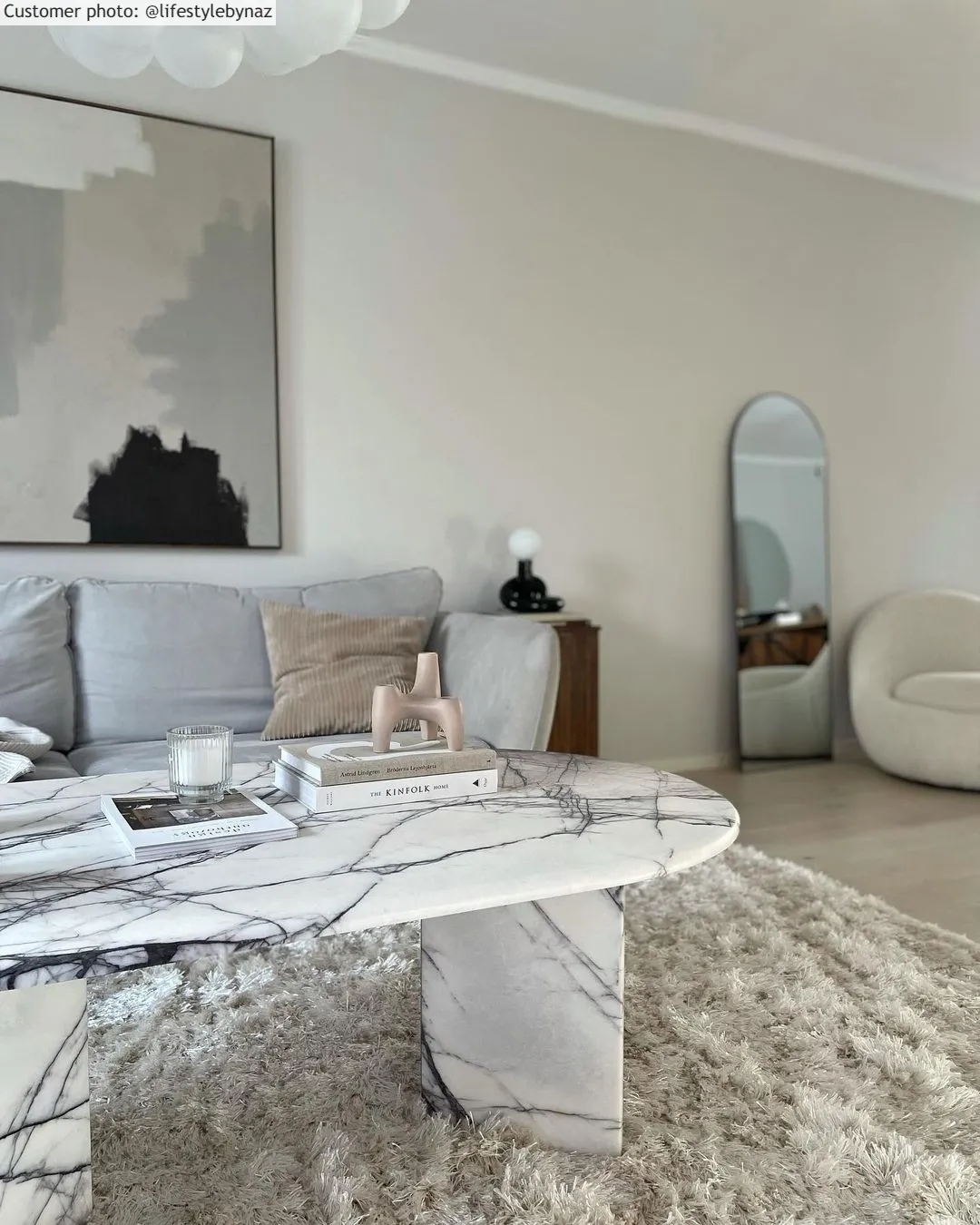 Hoogpolig vloerkleed - Janjira (offwhite)