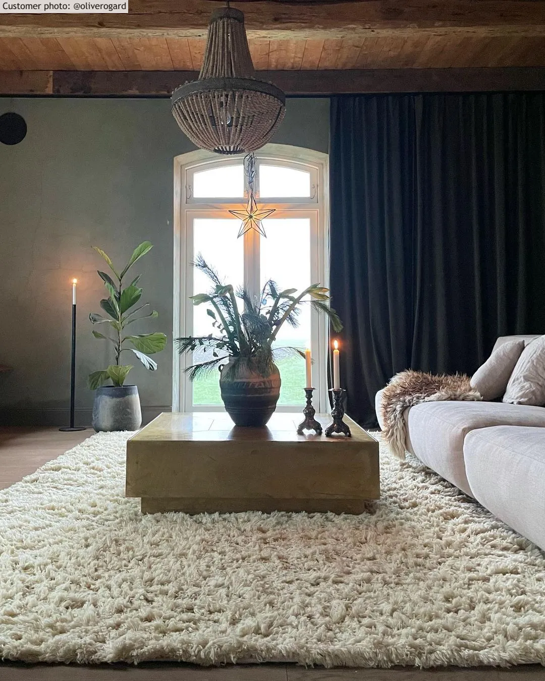 Wollen-vloerkleed - Aliste Wool Shaggy (alabaster gleam)