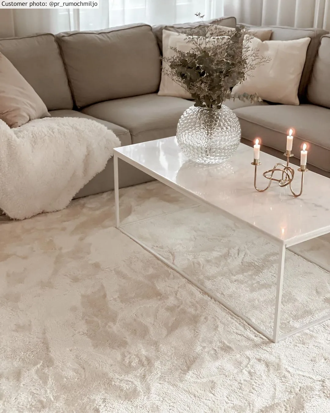 Hoogpolig vloerkleed - Aranga Super Soft Fur (beige)