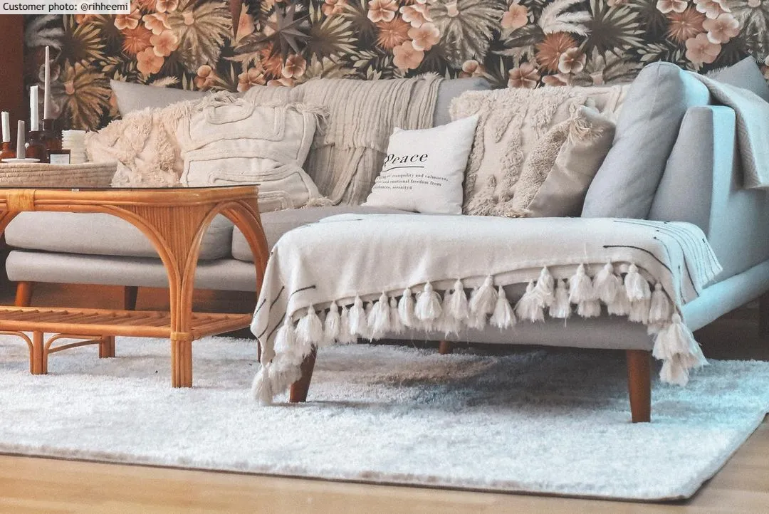 Hoogpolig vloerkleed - Cosy (beige)