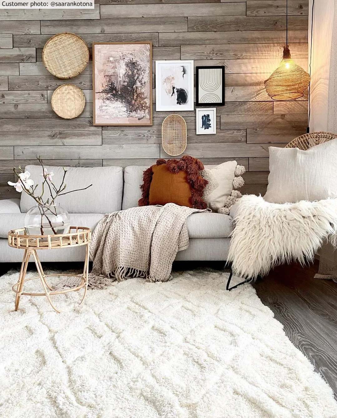Hoogpolig vloerkleed - Everett (offwhite)