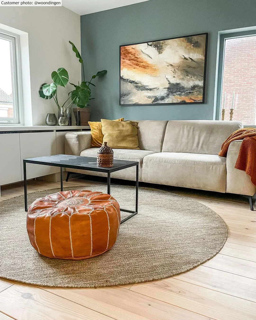 Ronde vloerkleden - Dhurry (beige)