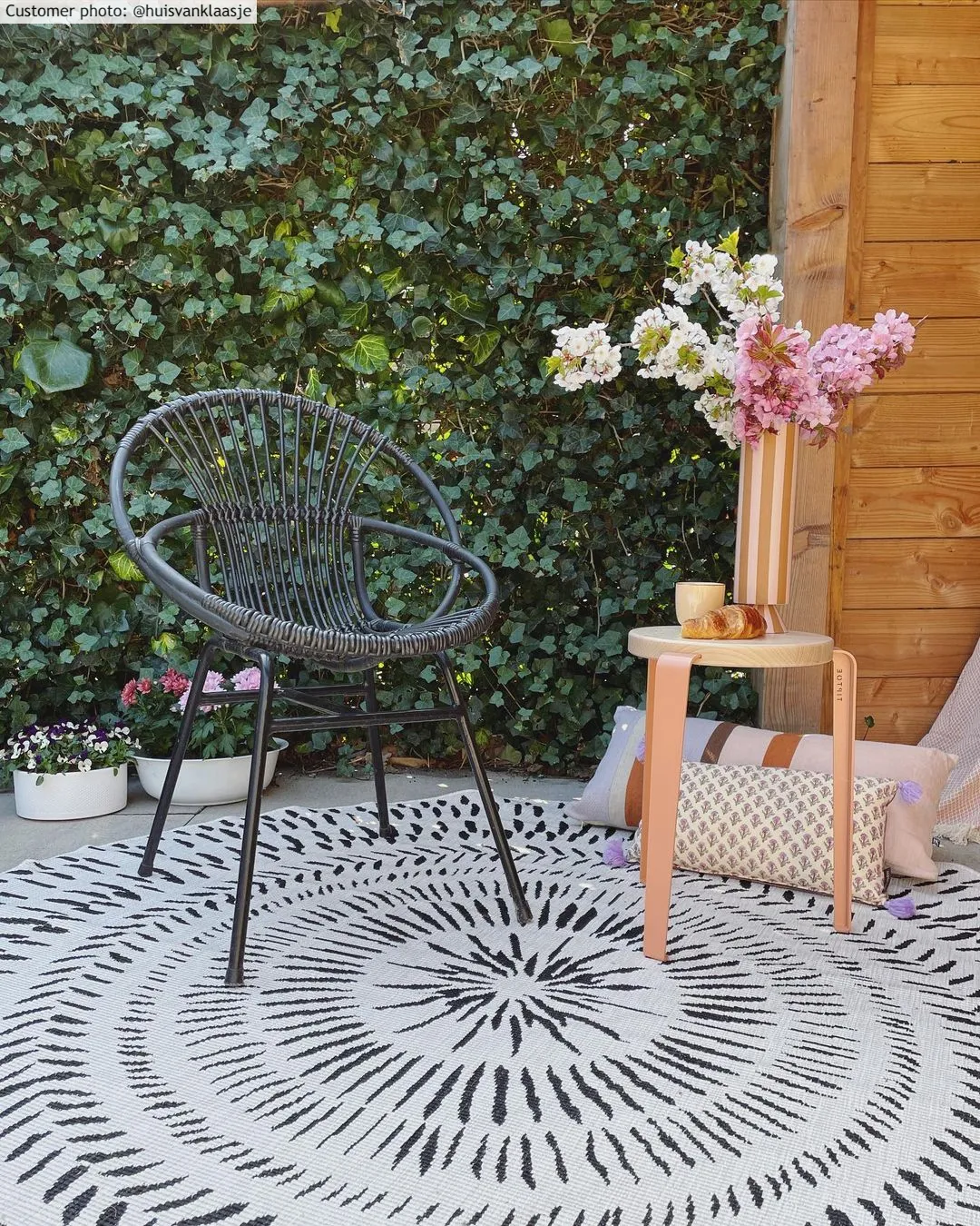 Rond vloerkleed - Brussels Night (grijs)