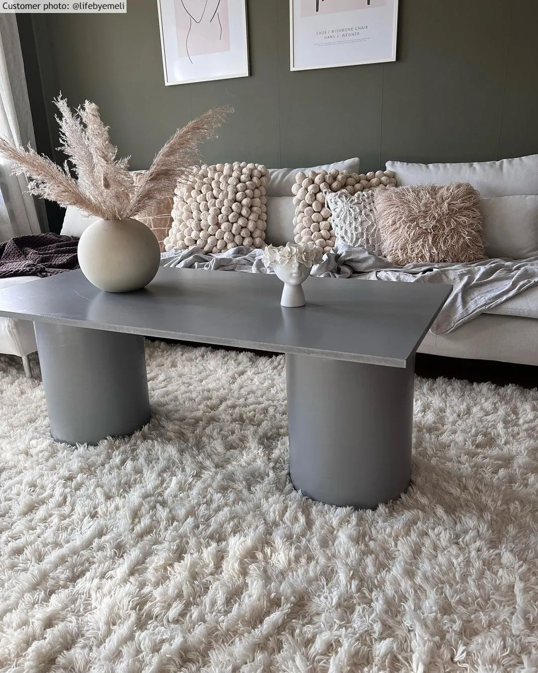 Wollen-vloerkleed - Aliste Wool Shaggy (snow white)