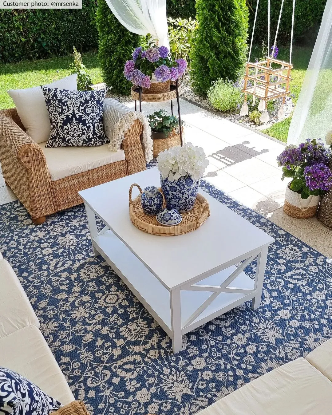 Vloerkleden voor binnen en buiten - Brussels Ocean (blauw)