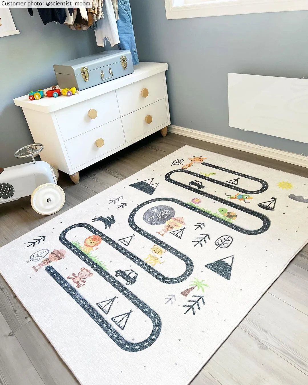 Kindervloerkleed - Safari road