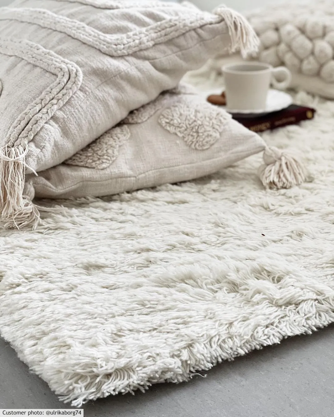 Wollen-vloerkleed - Aliste Wool Shaggy (snow white)