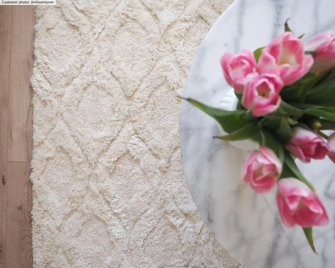 Hoogpolig vloerkleed - Everett (offwhite)