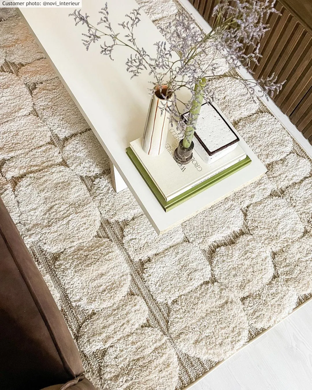 Hoogpolig vloerkleed - Fondi (beige)