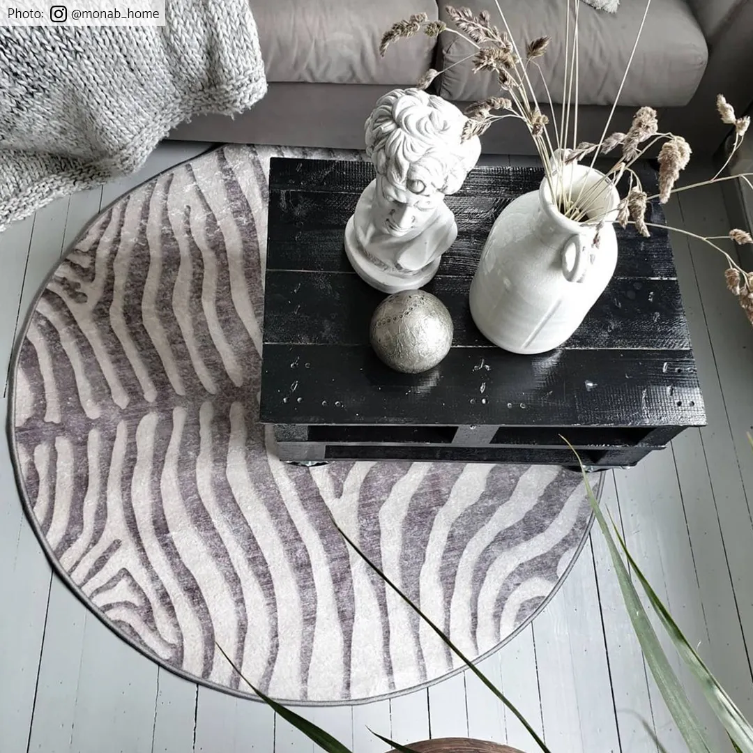 Rond vloerkleed - Zebra