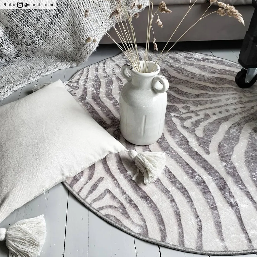 Rond vloerkleed - Zebra